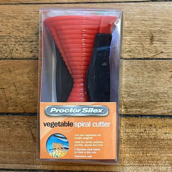 NIB Proctor Silex Handheld Vegetable Spiral Cutter Red - Picture 1 of 7